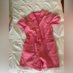 Pink Short Sleeve Jumpsuit